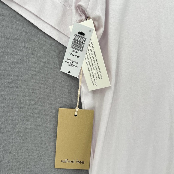 ARITZIA WILFRED Getaway T-shirt Dress Women Small Light Purple Frosted Lilac NWT - Picture 7 of 16